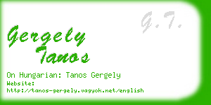 gergely tanos business card